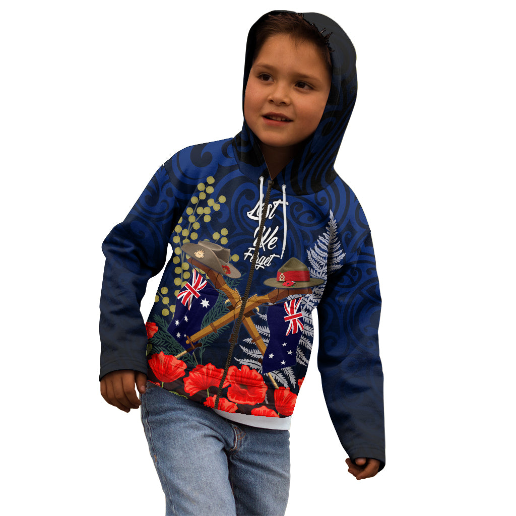Anzac Day Aussie Mix Maori In Memories Kid Hoodie