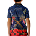 Anzac Day Aussie Mix Maori In Memories Kid Polo Shirt
