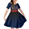 Anzac Day Aussie Mix Maori In Memories Kid Short Sleeve Dress