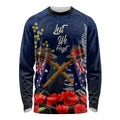 Anzac Day Aussie Mix Maori In Memories Long Sleeve Shirt