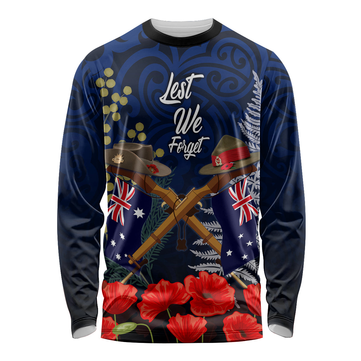 Anzac Day Aussie Mix Maori In Memories Long Sleeve Shirt