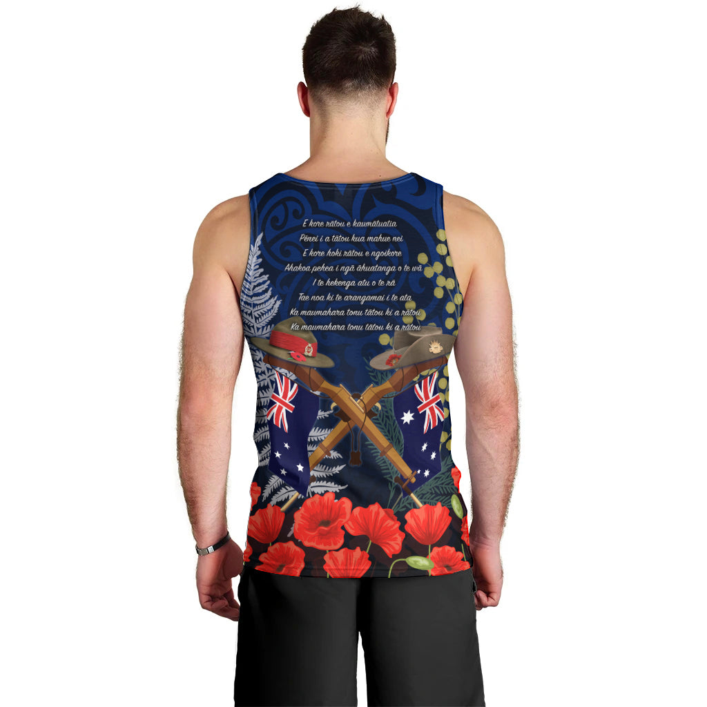 Anzac Day Aussie Mix Maori In Memories Men Tank Top