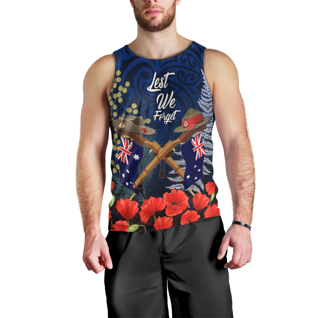 Anzac Day Aussie Mix Maori In Memories Men Tank Top