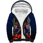 Anzac Day Aussie Mix Maori In Memories Sherpa Hoodie