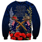 Anzac Day Aussie Mix Maori In Memories Sweatshirt