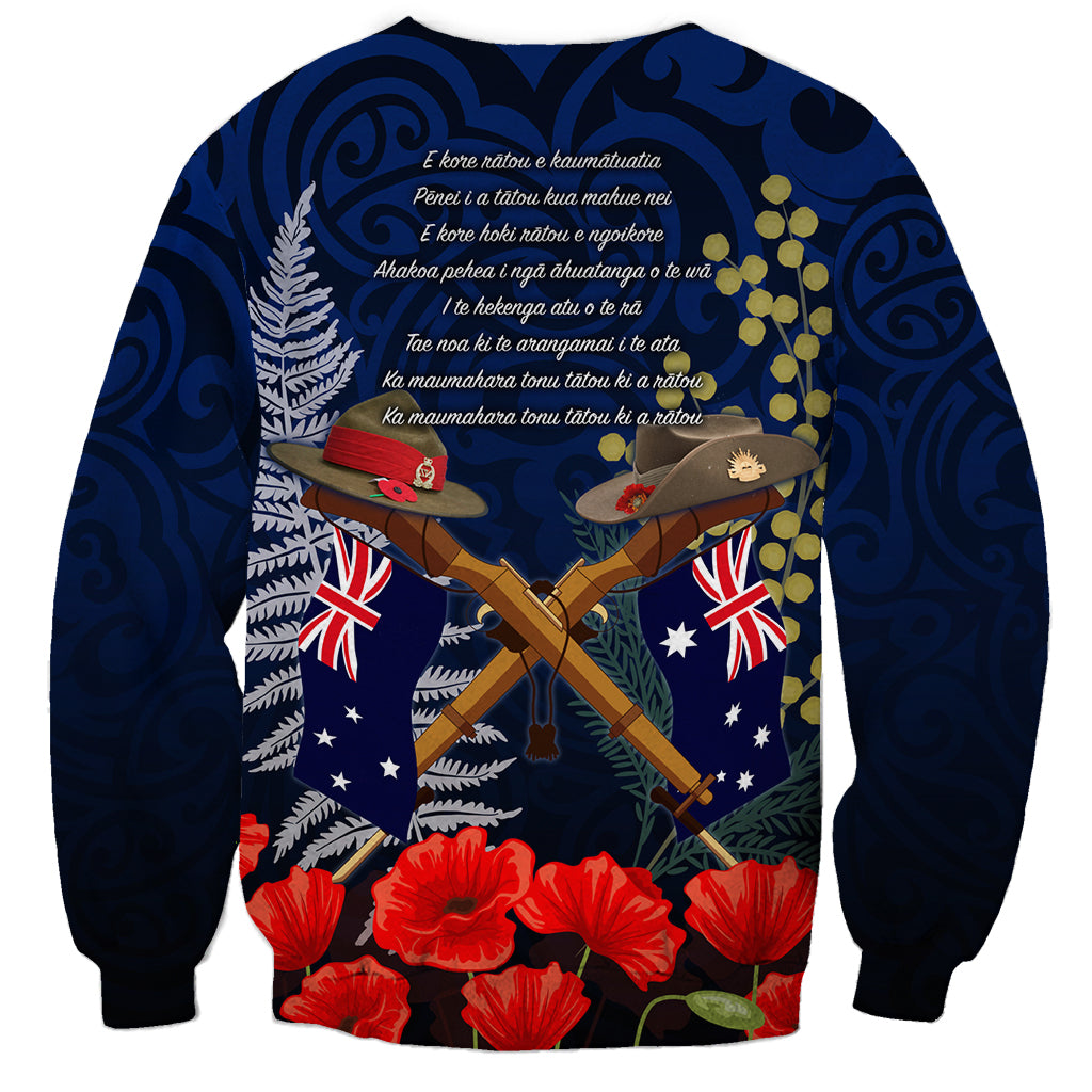 Anzac Day Aussie Mix Maori In Memories Sweatshirt
