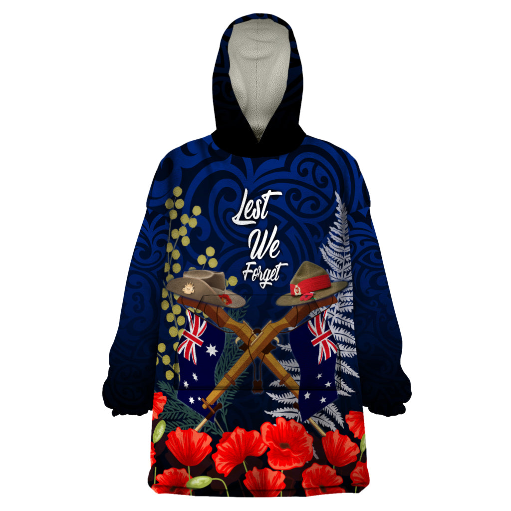 Anzac Day Aussie Mix Maori In Memories Wearable Blanket Hoodie