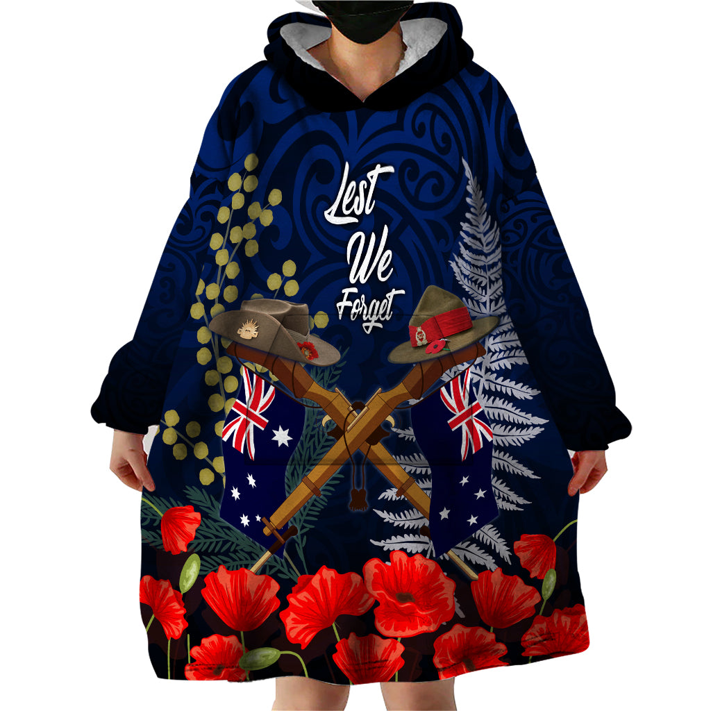 Anzac Day Aussie Mix Maori In Memories Wearable Blanket Hoodie