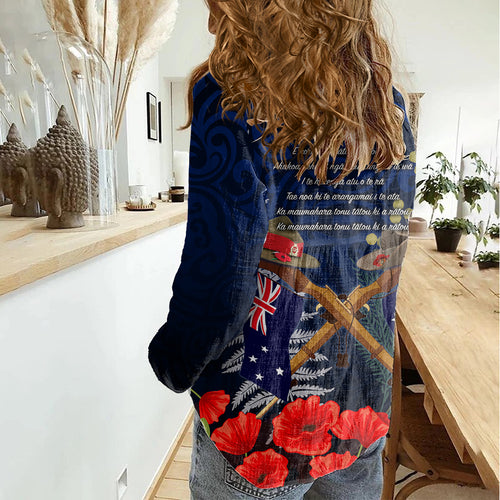 Anzac Day Aussie Mix Maori In Memories Women Casual Shirt