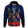 Anzac Day Aussie Mix Maori In Memories Zip Hoodie