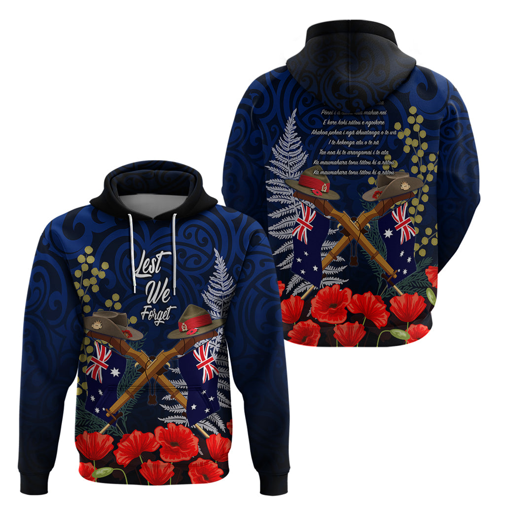 Anzac Day Aussie Mix Maori In Memories Zip Hoodie