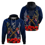 Anzac Day Aussie Mix Maori In Memories Zip Hoodie