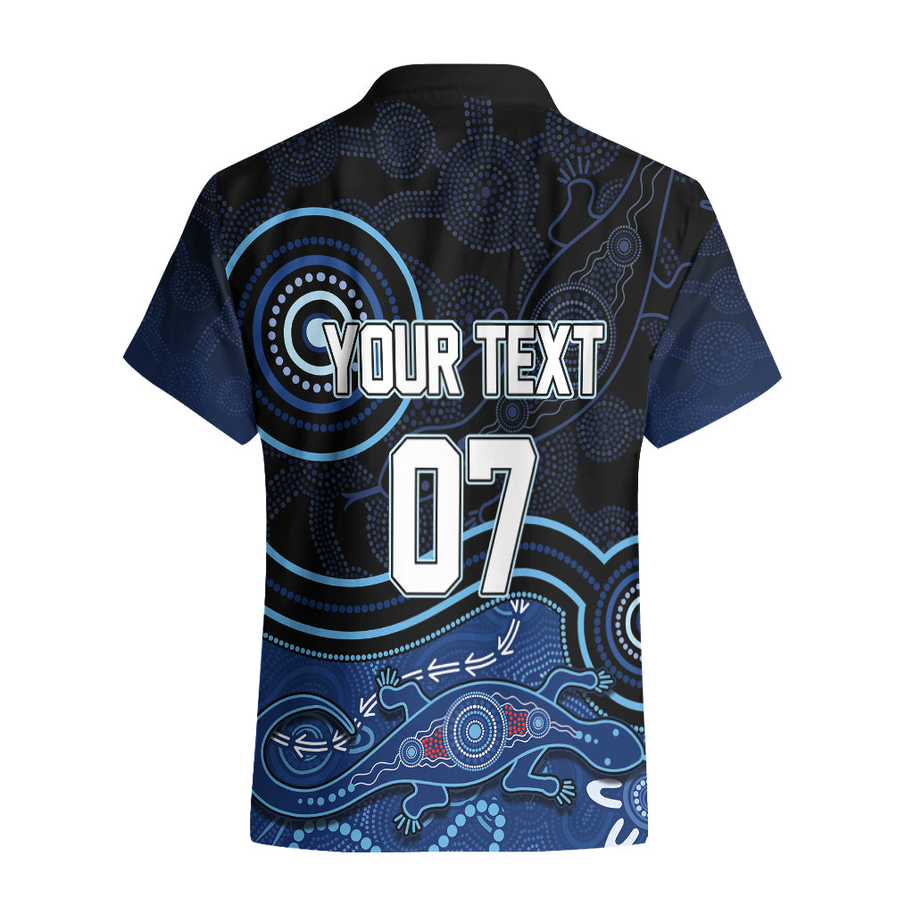 personalised-nsw-blues-rugby-indigenous-hawaiian-shirt-lizard-aboriginal-dot-art