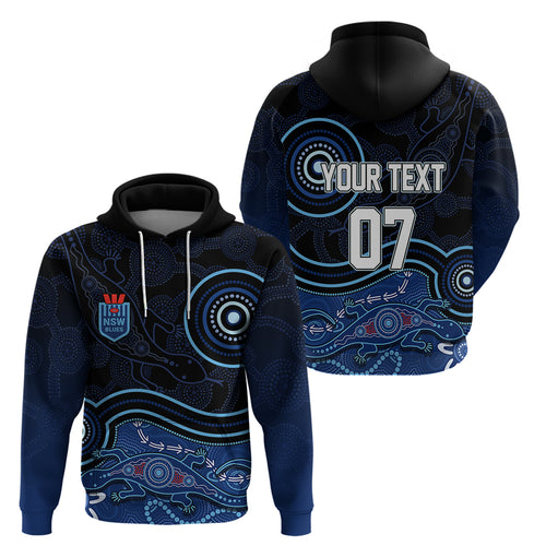personalised-nsw-blues-rugby-indigenous-hoodie-lizard-aboriginal-dot-art