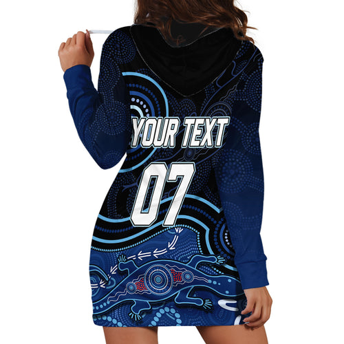 personalised-nsw-blues-rugby-indigenous-hoodie-dress-lizard-aboriginal-dot-art