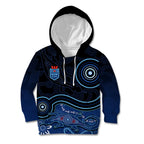 personalised-nsw-blues-rugby-indigenous-kid-hoodie-lizard-aboriginal-dot-art