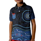 personalised-nsw-blues-rugby-indigenous-kid-polo-shirt-lizard-aboriginal-dot-art