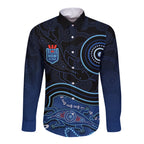 personalised-nsw-blues-rugby-indigenous-long-sleeve-button-shirt-lizard-aboriginal-dot-art