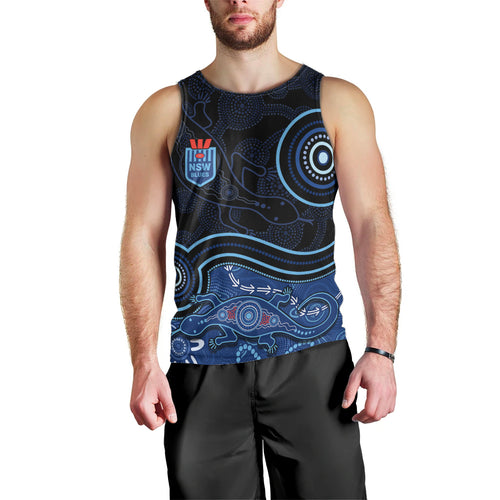 personalised-nsw-blues-rugby-indigenous-men-tank-top-lizard-aboriginal-dot-art