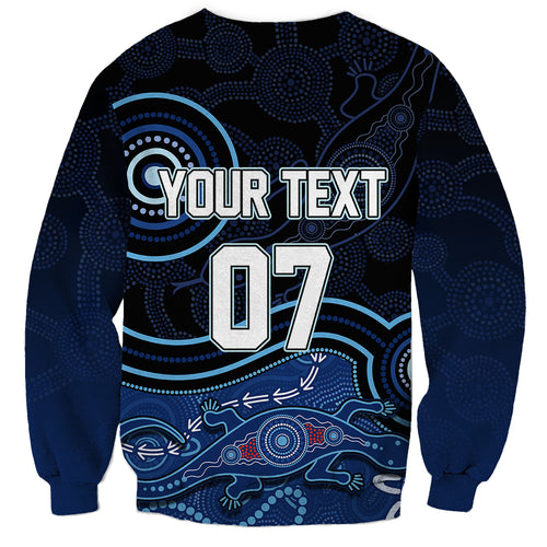 personalised-nsw-blues-rugby-indigenous-sweatshirt-lizard-aboriginal-dot-art