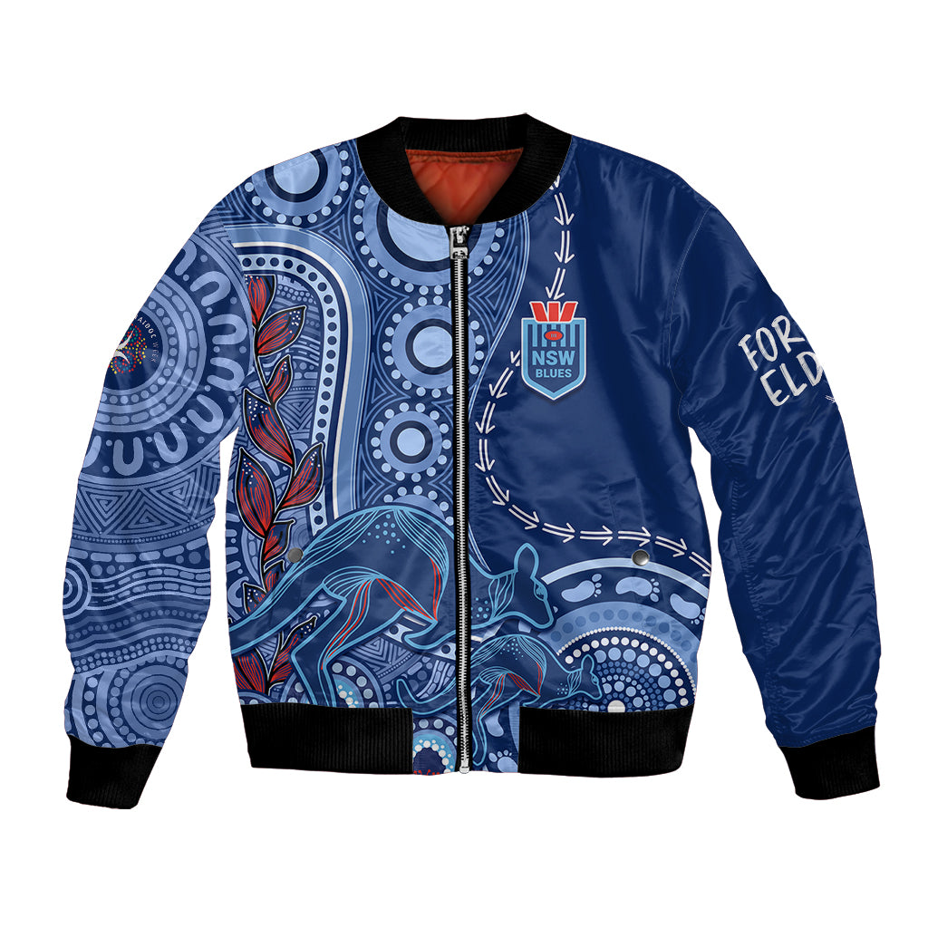 personalised-state-of-origin-naidoc-2023-bomber-jacket-kangaroo-mix-vines-blues-style