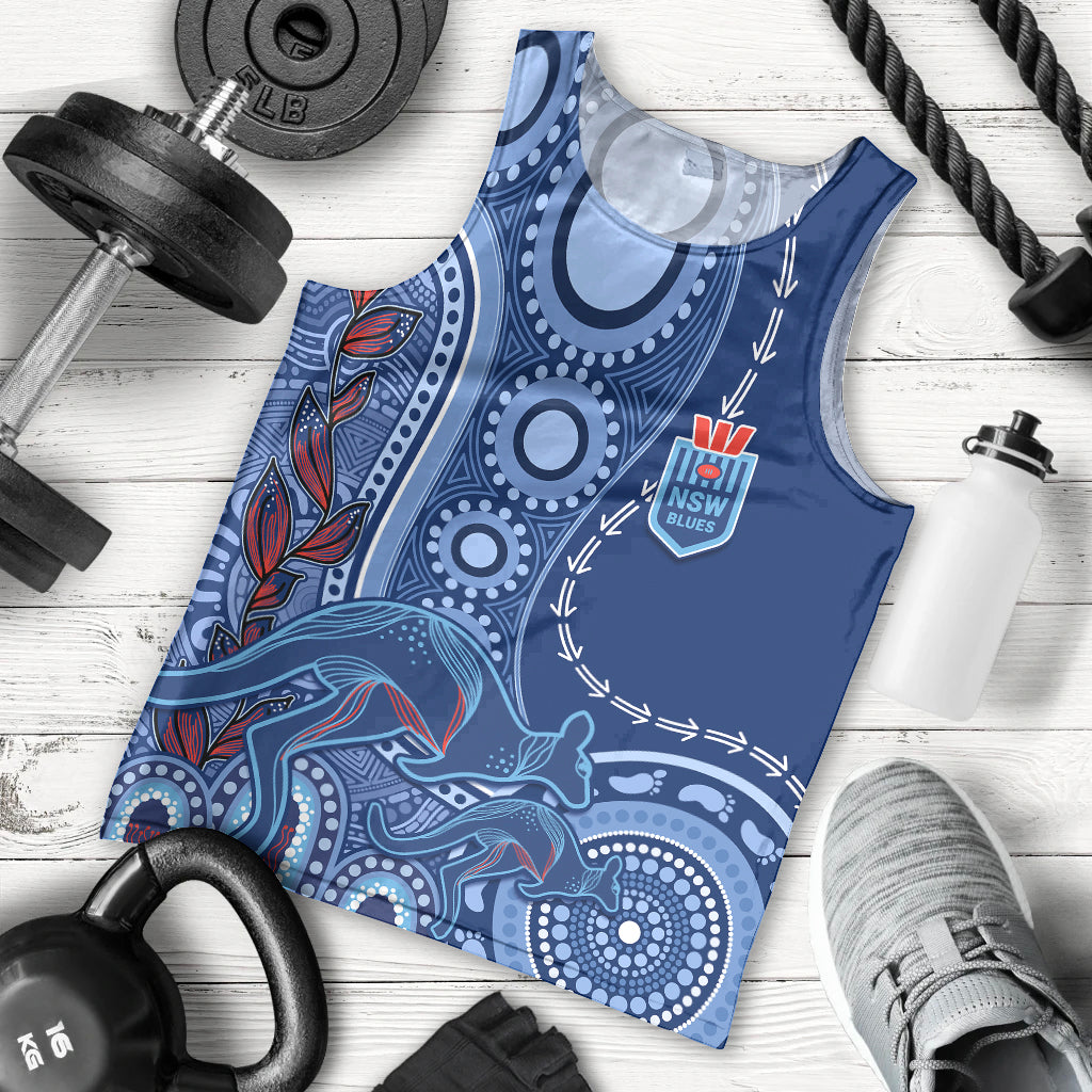 personalised-state-of-origin-naidoc-2023-men-tank-top-kangaroo-mix-vines-blues-style