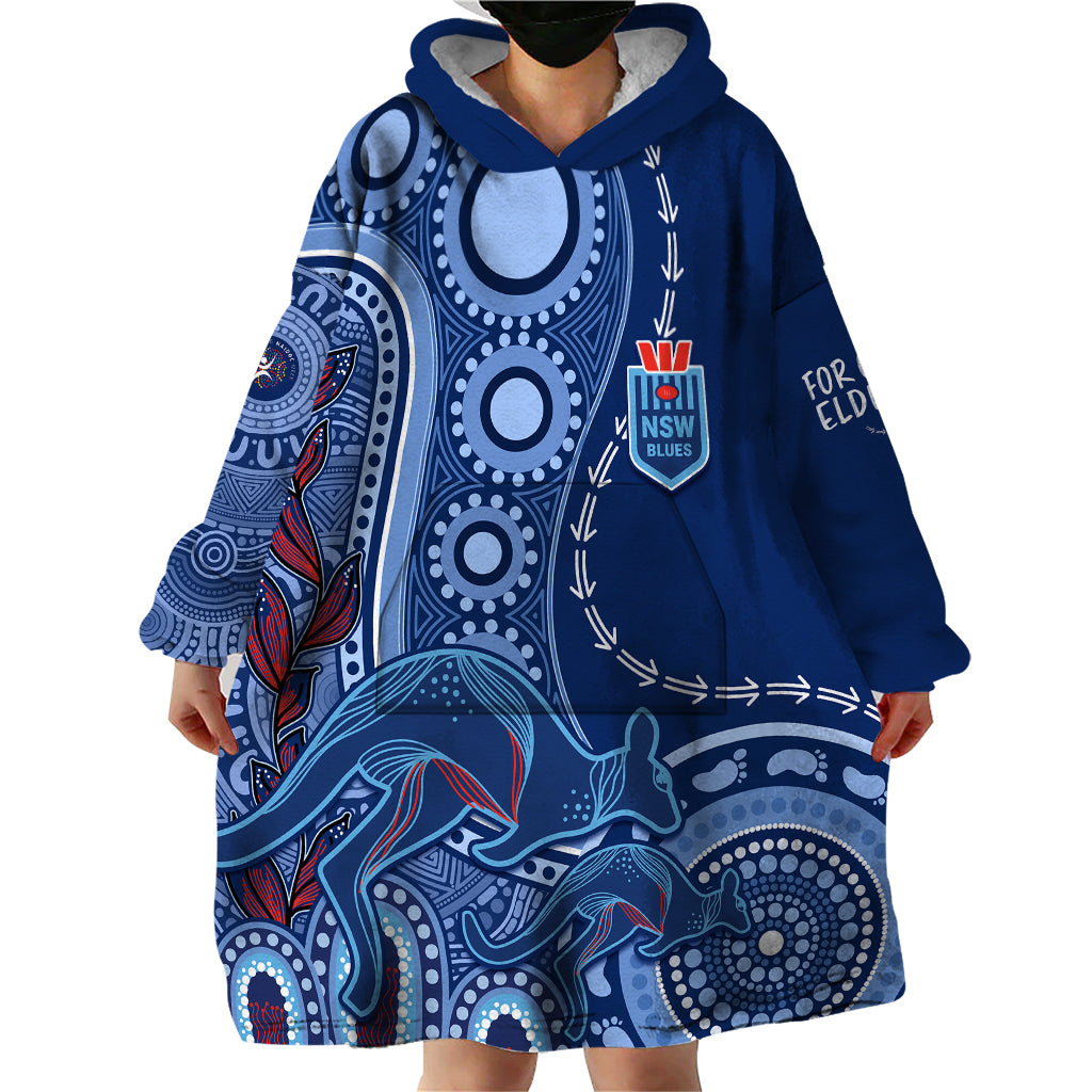 personalised-state-of-origin-naidoc-2023-wearable-blanket-hoodie-kangaroo-mix-vines-blues-style