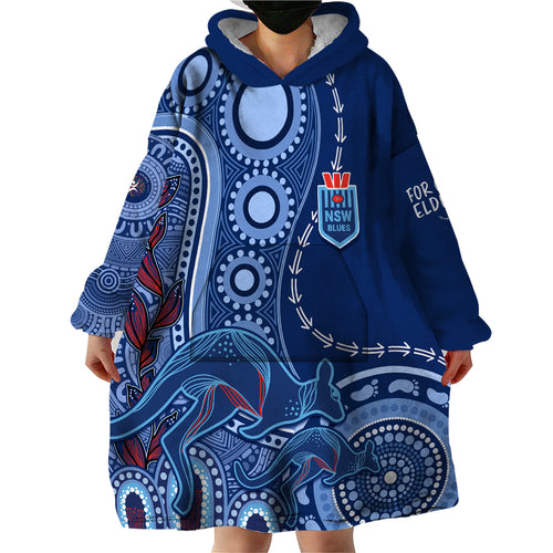 personalised-state-of-origin-naidoc-2023-wearable-blanket-hoodie-kangaroo-mix-vines-blues-style