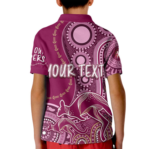 personalised-state-of-origin-naidoc-2023-kid-polo-shirt-kangaroo-mix-vines-maroons-style