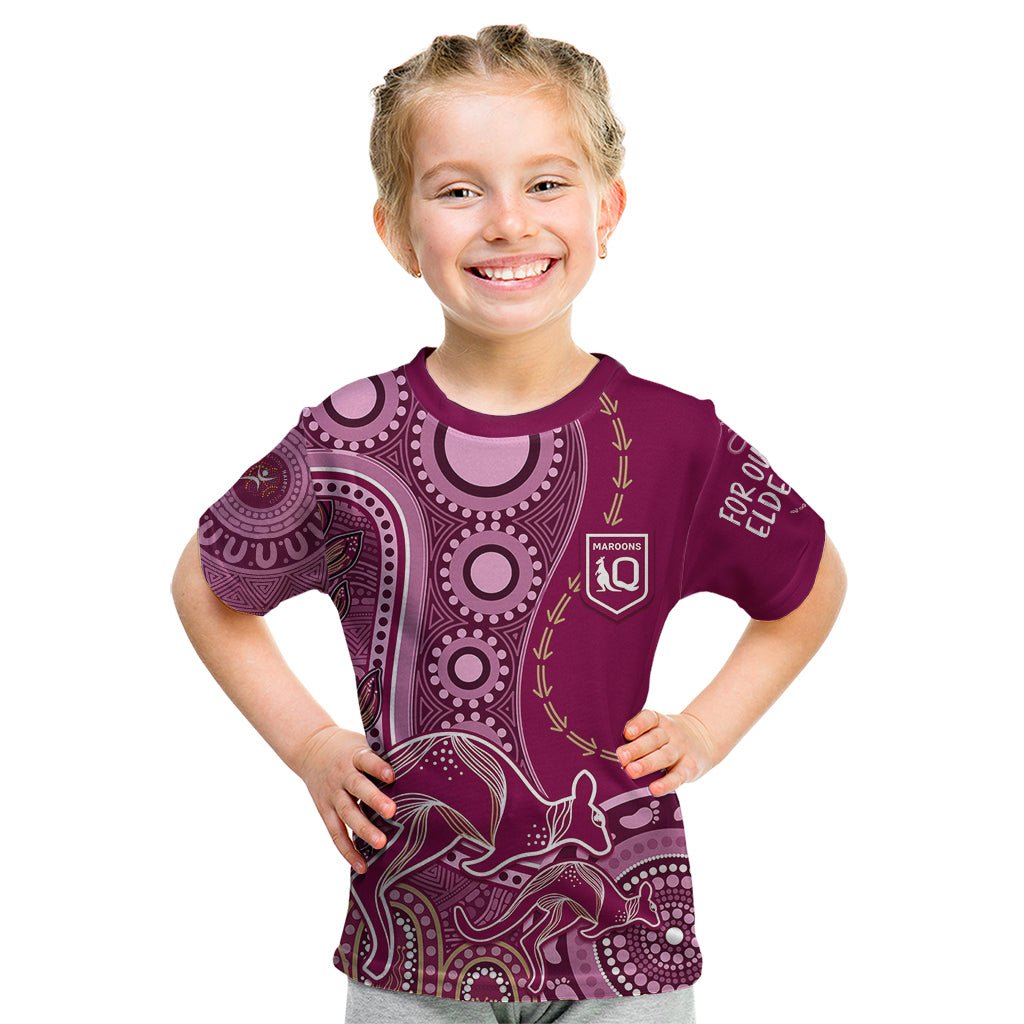 personalised-state-of-origin-naidoc-2023-kid-t-shirt-kangaroo-mix-vines-maroons-style
