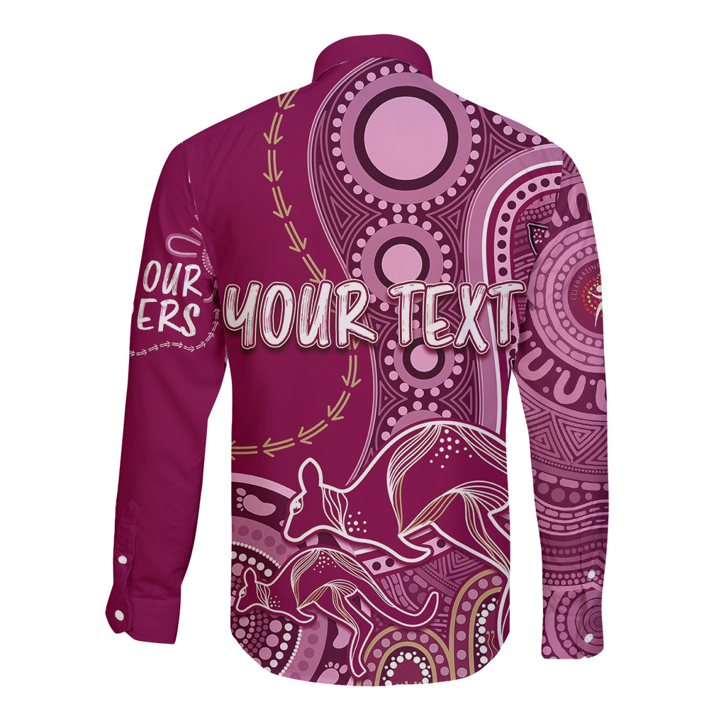 personalised-state-of-origin-naidoc-2023-long-sleeve-button-shirt-kangaroo-mix-vines-maroons-style