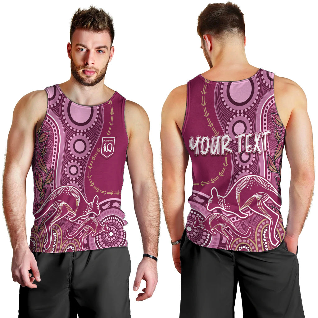 personalised-state-of-origin-naidoc-2023-men-tank-top-kangaroo-mix-vines-maroons-style