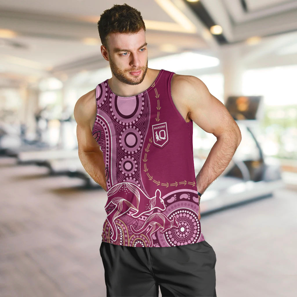 personalised-state-of-origin-naidoc-2023-men-tank-top-kangaroo-mix-vines-maroons-style