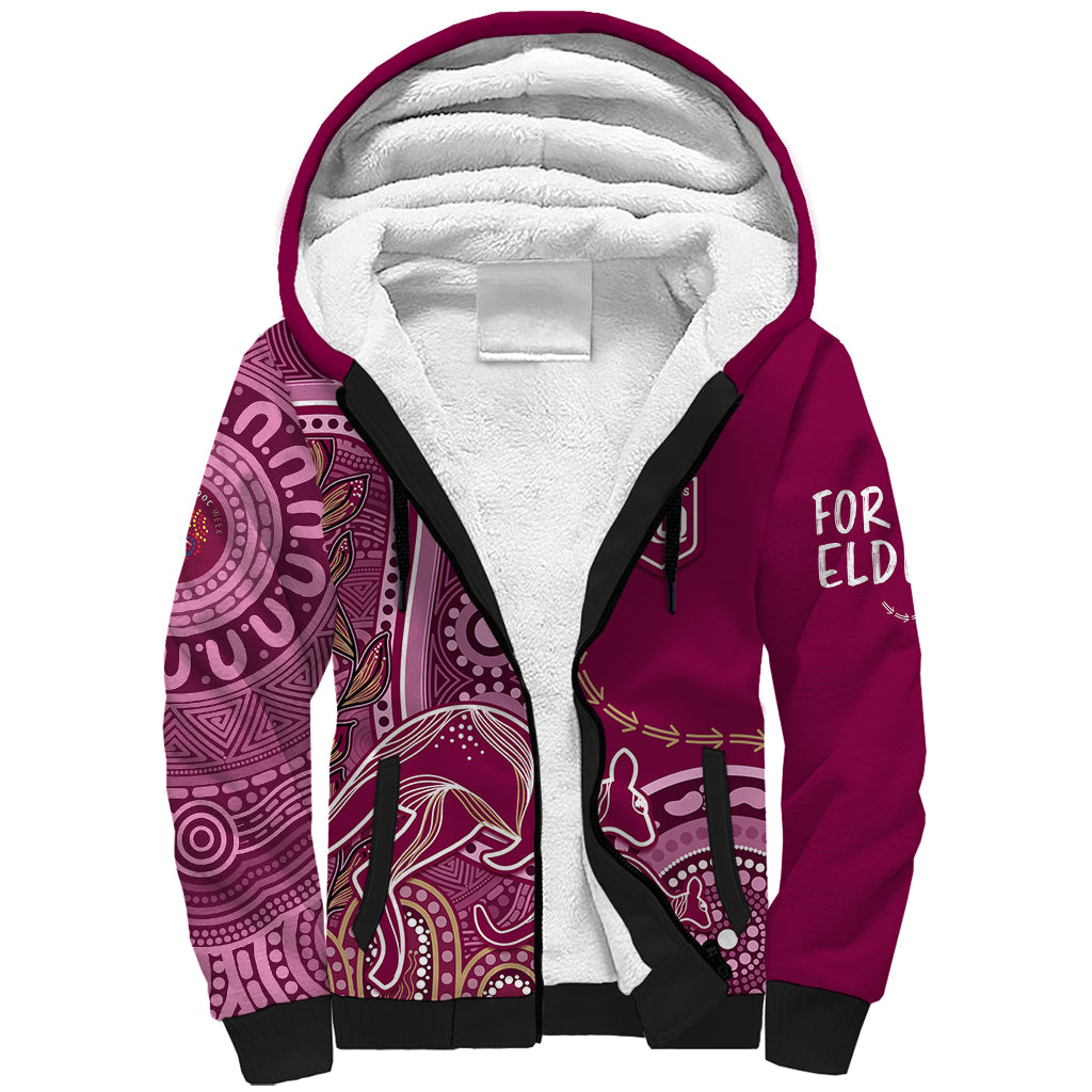 personalised-state-of-origin-naidoc-2023-sherpa-hoodie-kangaroo-mix-vines-maroons-style
