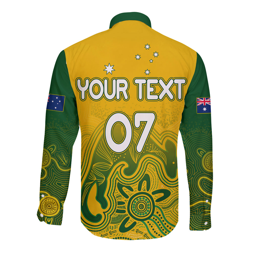 personalised-australia-soccer-indigenous-long-sleeve-button-shirt-women-world-cup-2023-matildas-gradient-ver