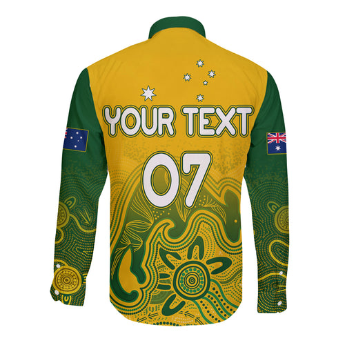 personalised-australia-soccer-indigenous-long-sleeve-button-shirt-women-world-cup-2023-matildas-gradient-ver