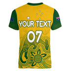 personalised-australia-soccer-indigenous-women-v-neck-t-shirt-women-world-cup-2023-matildas-gradient-ver