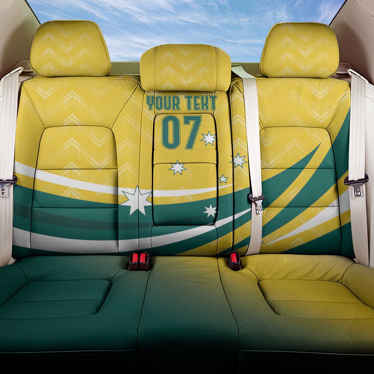 Australia 2024 Olympics Custom Back Car Seat Cover Rise of the Roos