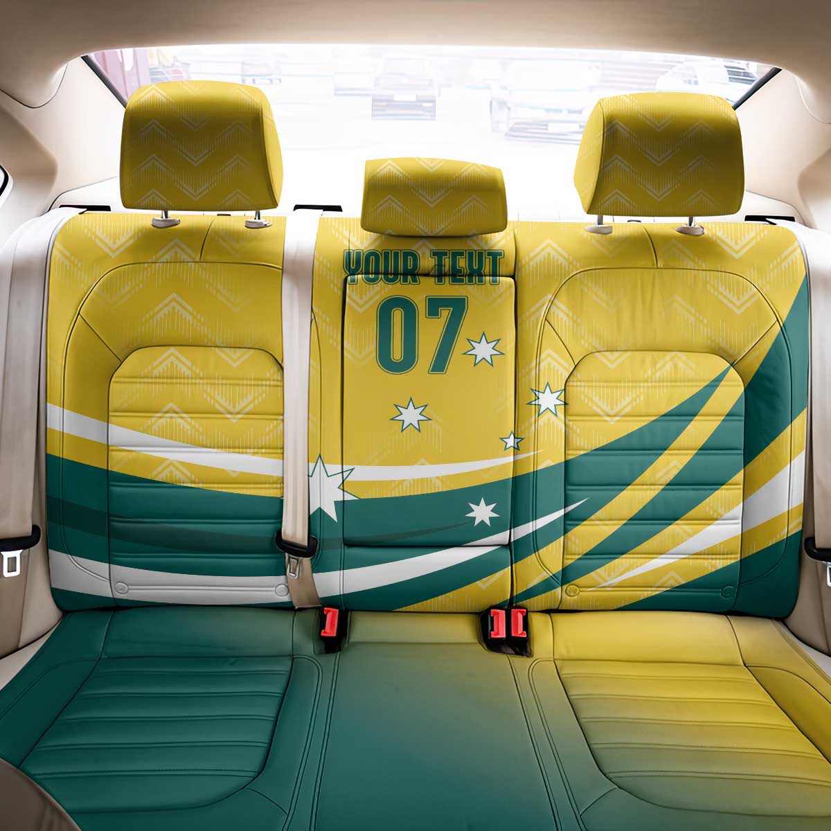 Australia 2024 Olympics Custom Back Car Seat Cover Rise of the Roos