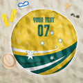 Australia 2024 Olympics Custom Beach Blanket Rise of the Roos