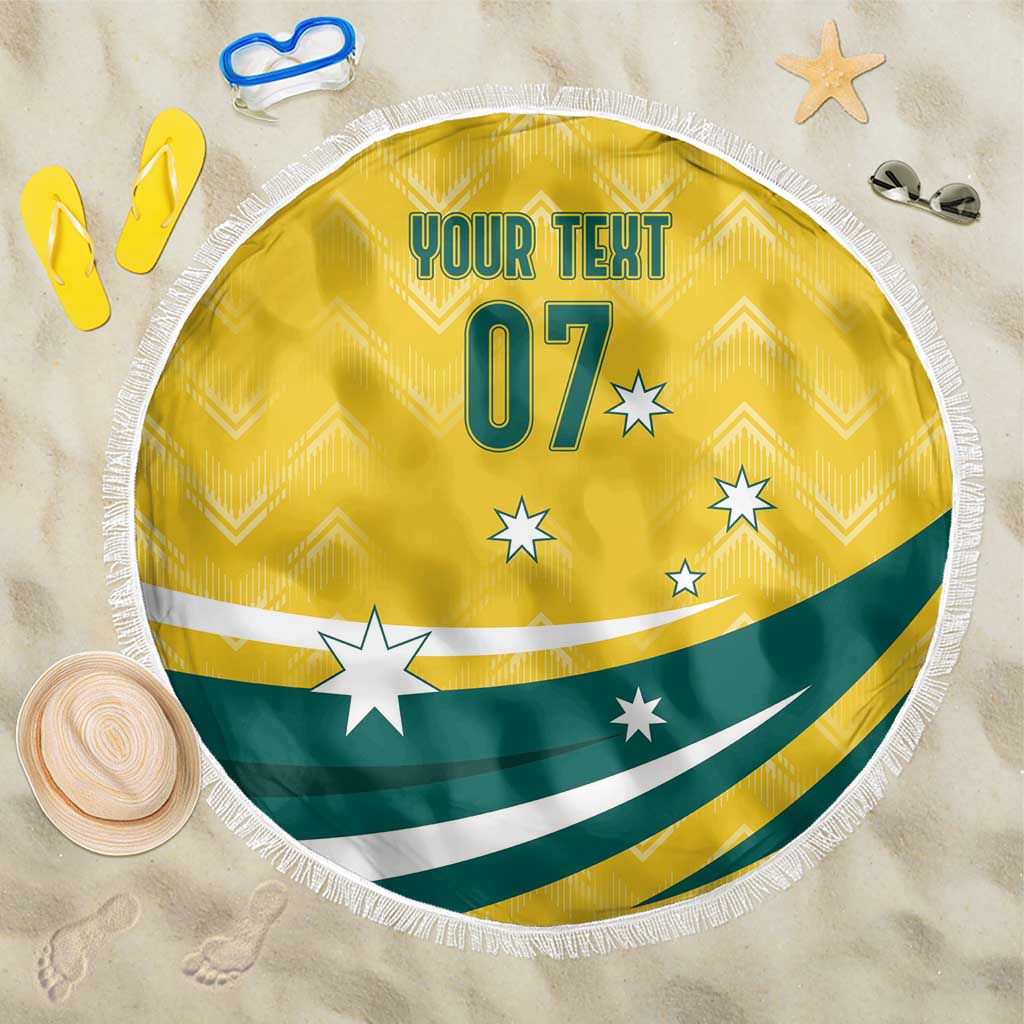 Australia 2024 Olympics Custom Beach Blanket Rise of the Roos