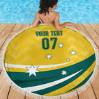 Australia 2024 Olympics Custom Beach Blanket Rise of the Roos