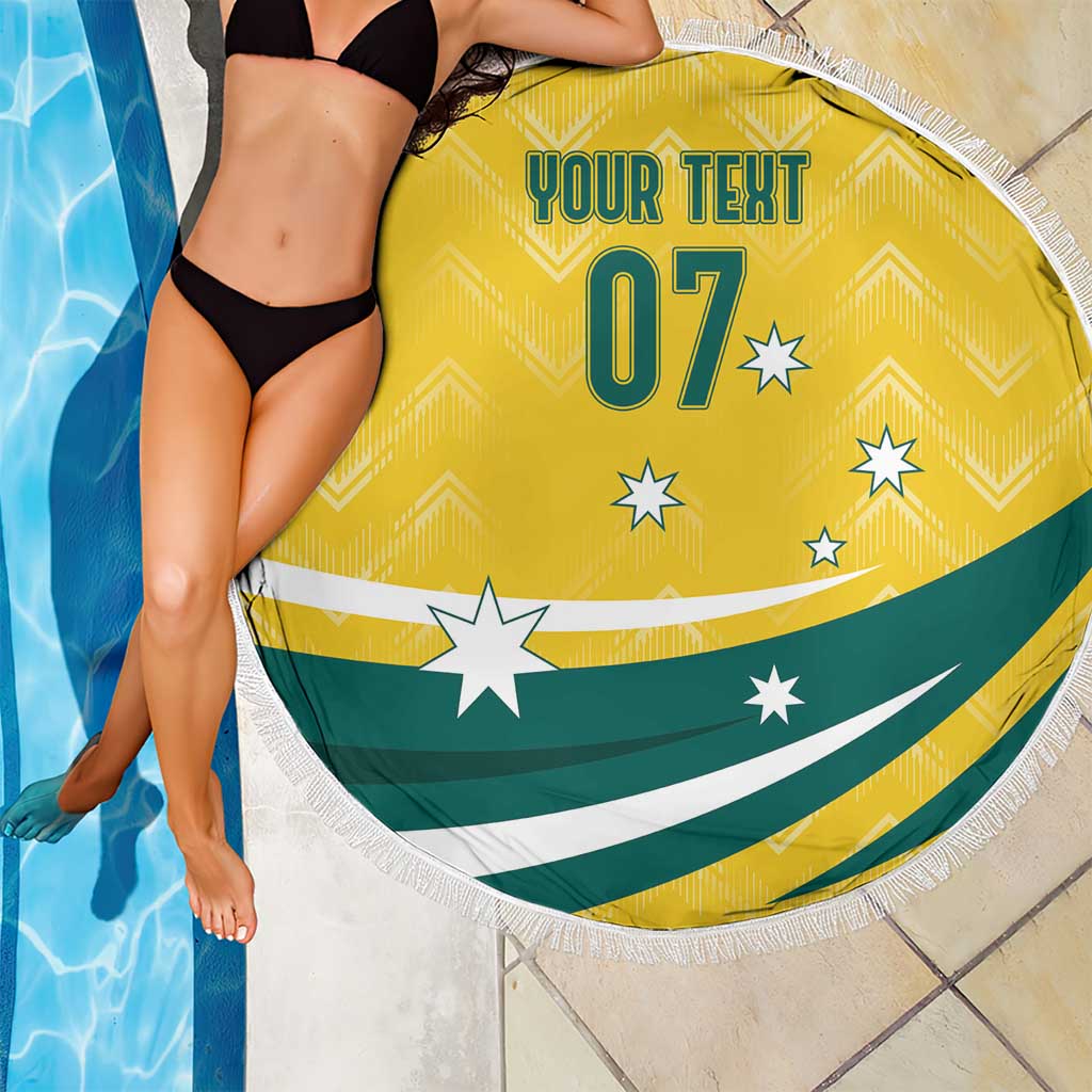 Australia 2024 Olympics Custom Beach Blanket Rise of the Roos