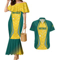 Australia 2024 Olympics Custom Couples Matching Mermaid Dress and Hawaiian Shirt Rise of the Roos