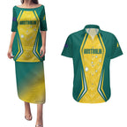 Australia 2024 Olympics Custom Couples Matching Puletasi and Hawaiian Shirt Rise of the Roos