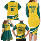 Australia 2024 Olympics Custom Family Matching Long Sleeve Bodycon Dress and Hawaiian Shirt Rise of the Roos
