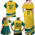Australia 2024 Olympics Custom Family Matching Off Shoulder Maxi Dress and Hawaiian Shirt Rise of the Roos