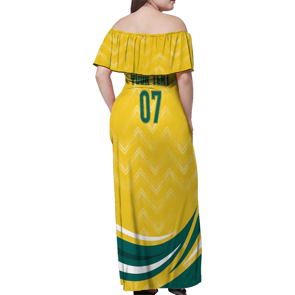 Australia 2024 Olympics Custom Family Matching Off Shoulder Maxi Dress and Hawaiian Shirt Rise of the Roos