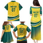Australia 2024 Olympics Custom Family Matching Puletasi and Hawaiian Shirt Rise of the Roos