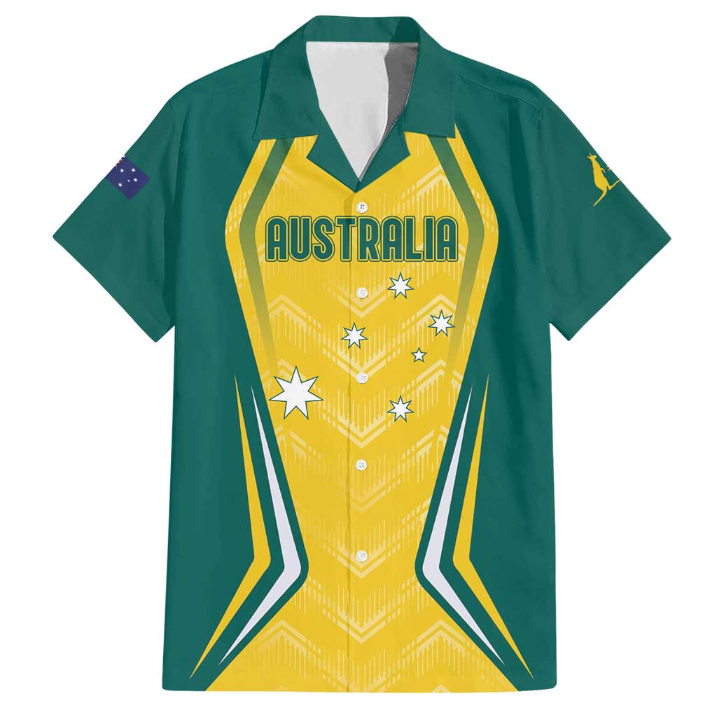 Australia 2024 Olympics Custom Family Matching Short Sleeve Bodycon Dress and Hawaiian Shirt Rise of the Roos